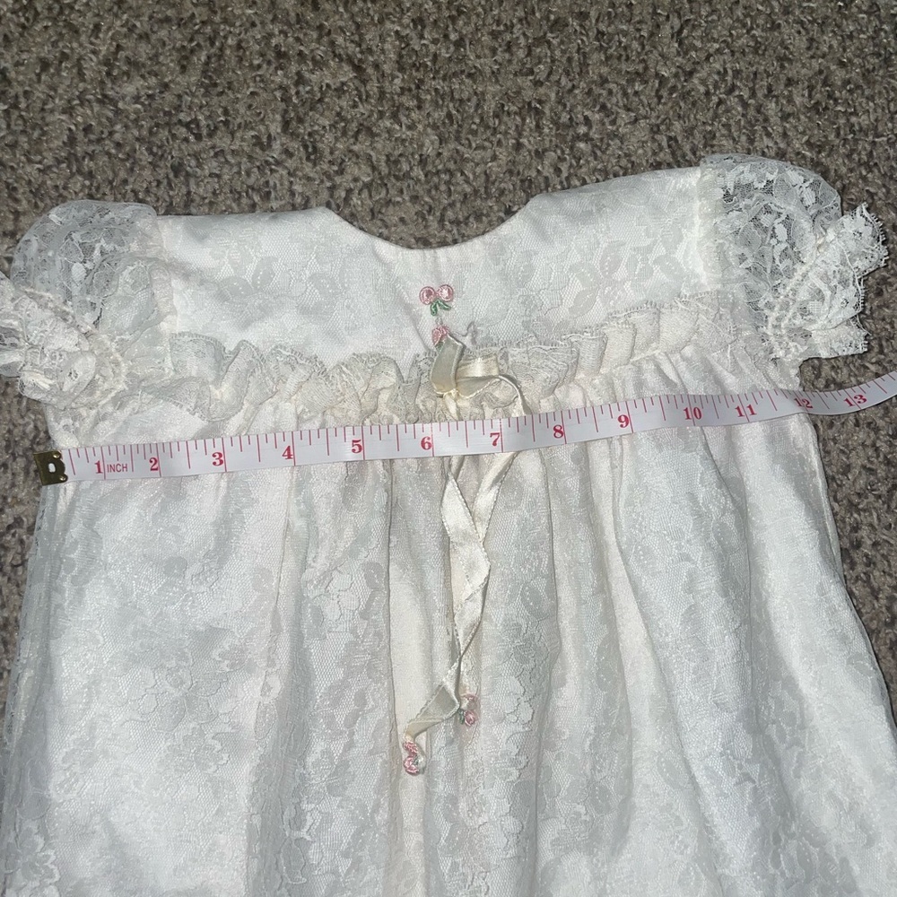 Vintage White Lace Christening Gown, Bryan - Picture 5 of 9